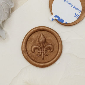 Stamprints 3D Relief Fleur de Lis Self-adhesive Wax Seal Stickers 1