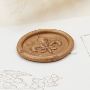 Stamprints 3D Relief Fleur de Lis Self-adhesive Wax Seal Stickers 3