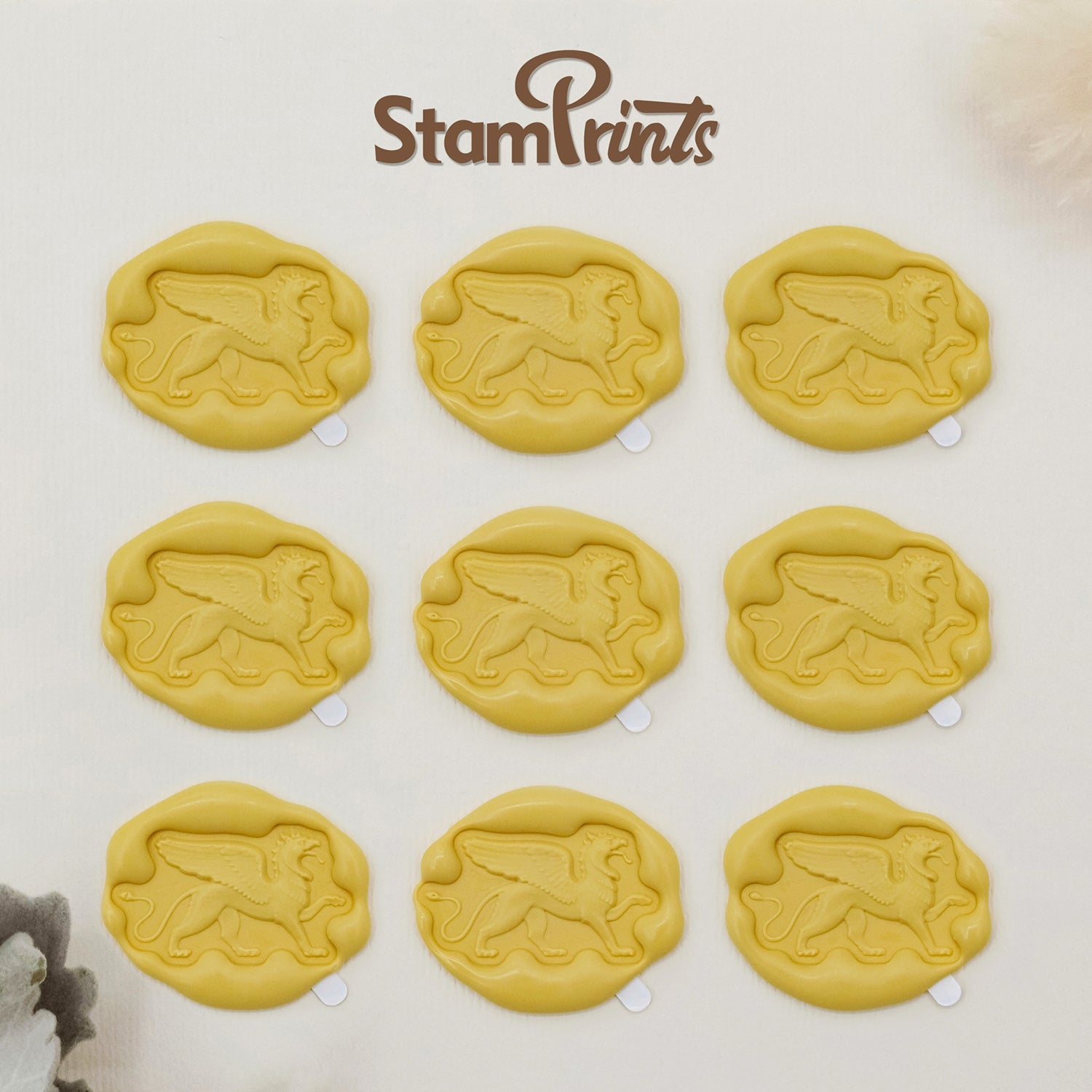 Stamprints 3D Relief Griffin Self-adhesive Wax Seal Stickers 2