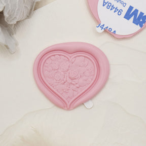Stamprints 3D Relief Heart Shaped Self-adhesive Wax Seal Stickers 1