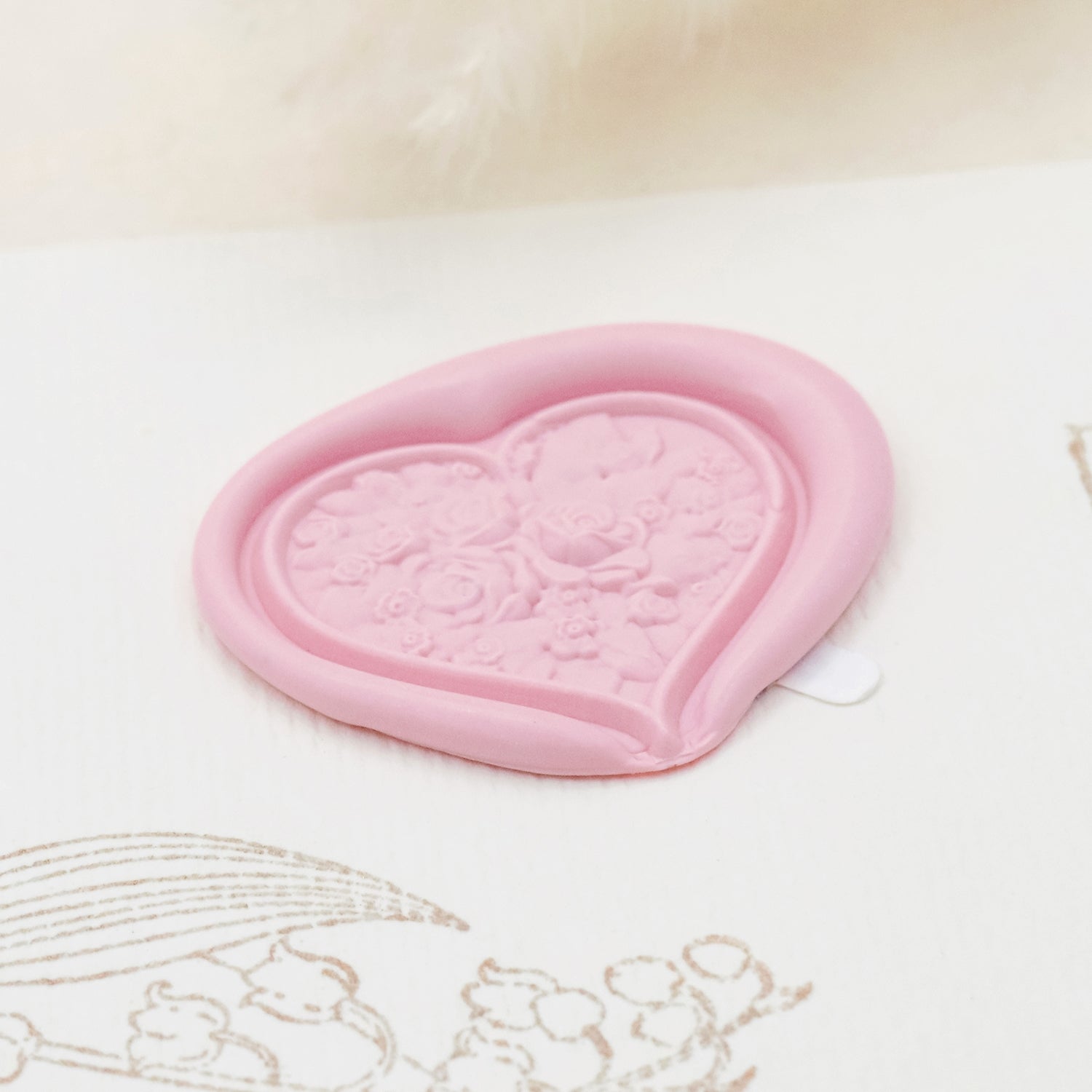 Custom Wax Seal Stamp - Heart Shaped 3D Relief Wax Seal Stamp