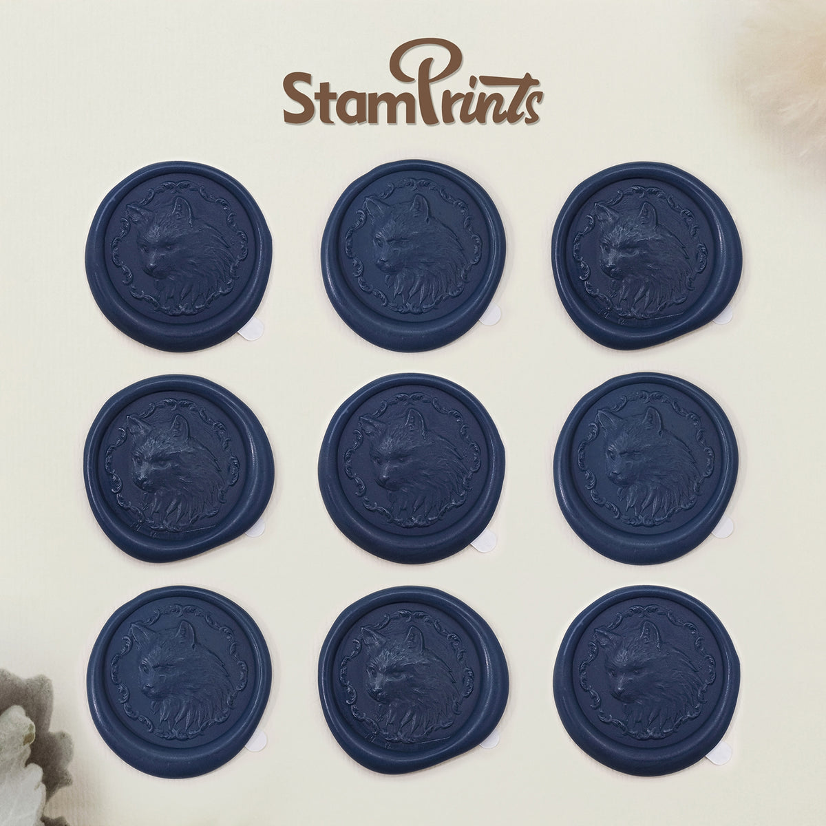 Stamprints 3D Relief Kitty Self-adhesive Wax Seal Stickers 2