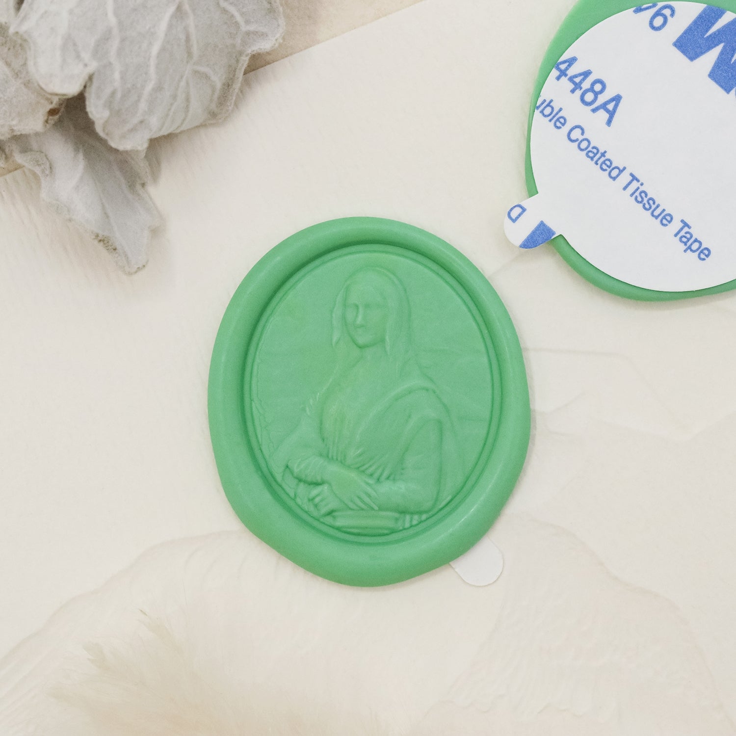 Stamprints 3D Relief Mona Lisa Self-adhesive Wax Seal Stickers 1