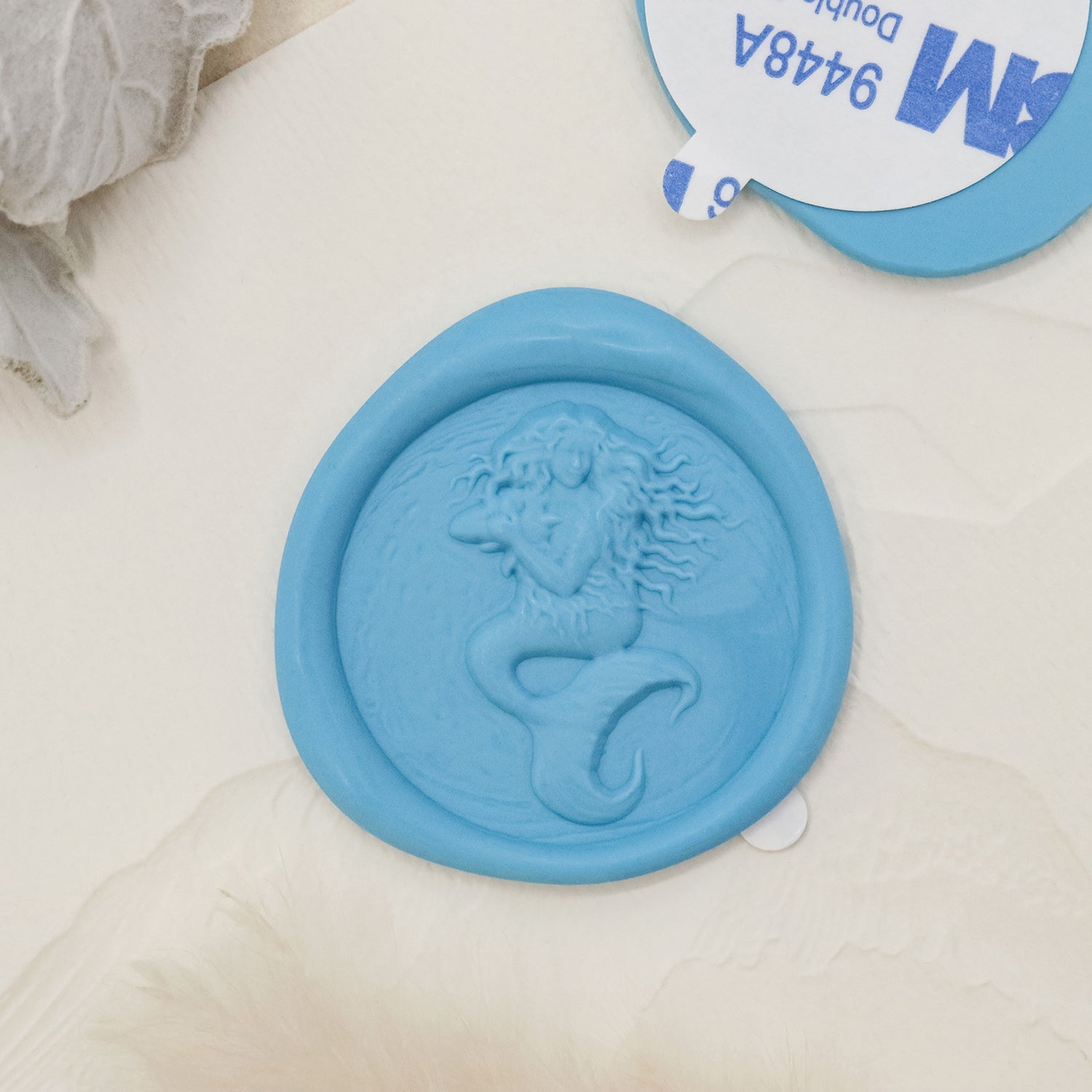 Stamprints 3D Relief Poseidon Self-adhesive Wax Seal Stickers 1