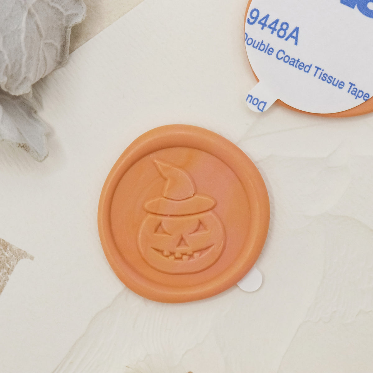 Stamprints 3D Relief Pumpkin Self-adhesive Wax Seal Stickers 1