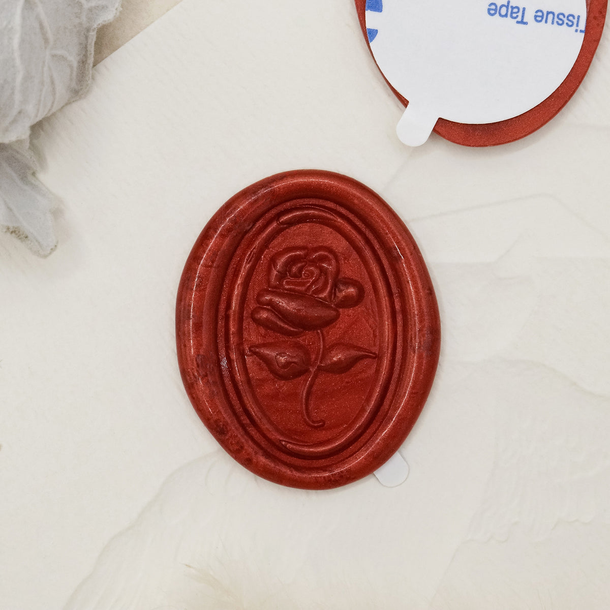 Ready Made Wax Seals Stickers - Rose Self-Adhesive Wax Seal Stickers - Style 06