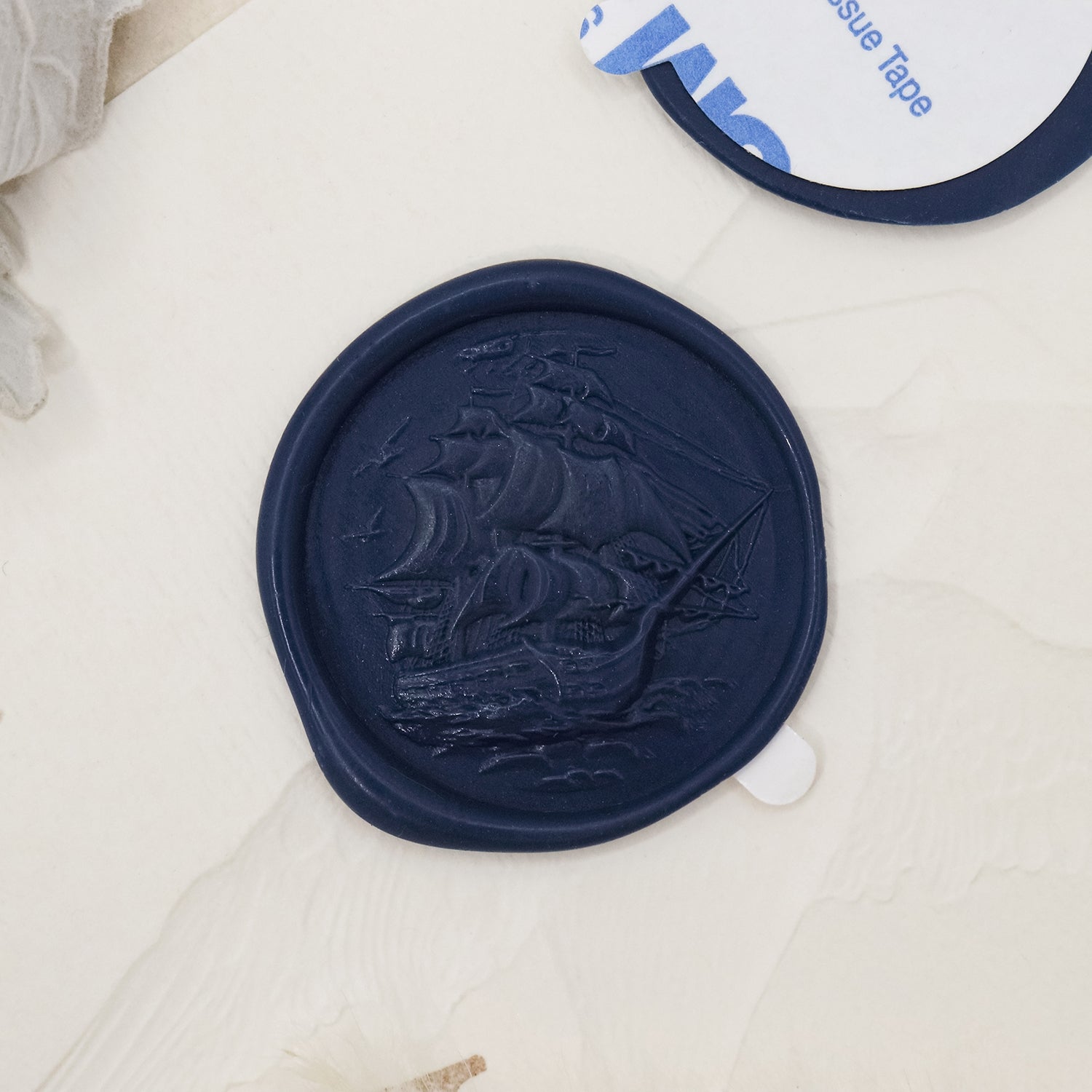 Stamprints 3D Relief Sailing Ship Self-adhesive Wax Seal Stickers 1