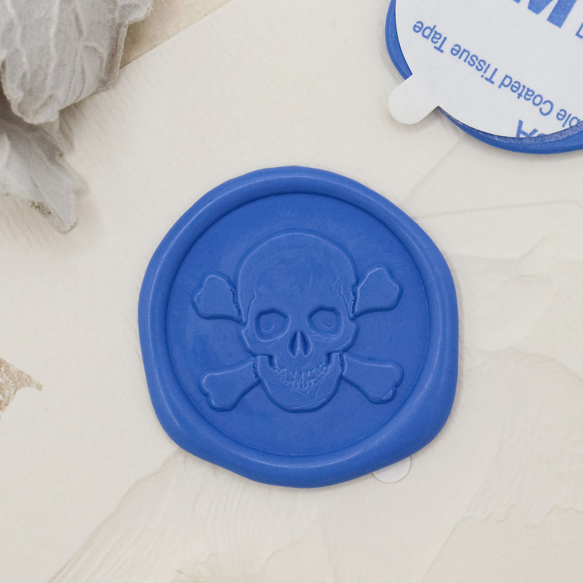 Stamprints 3D Relief Skull Self-adhesive Wax Seal Stickers 1