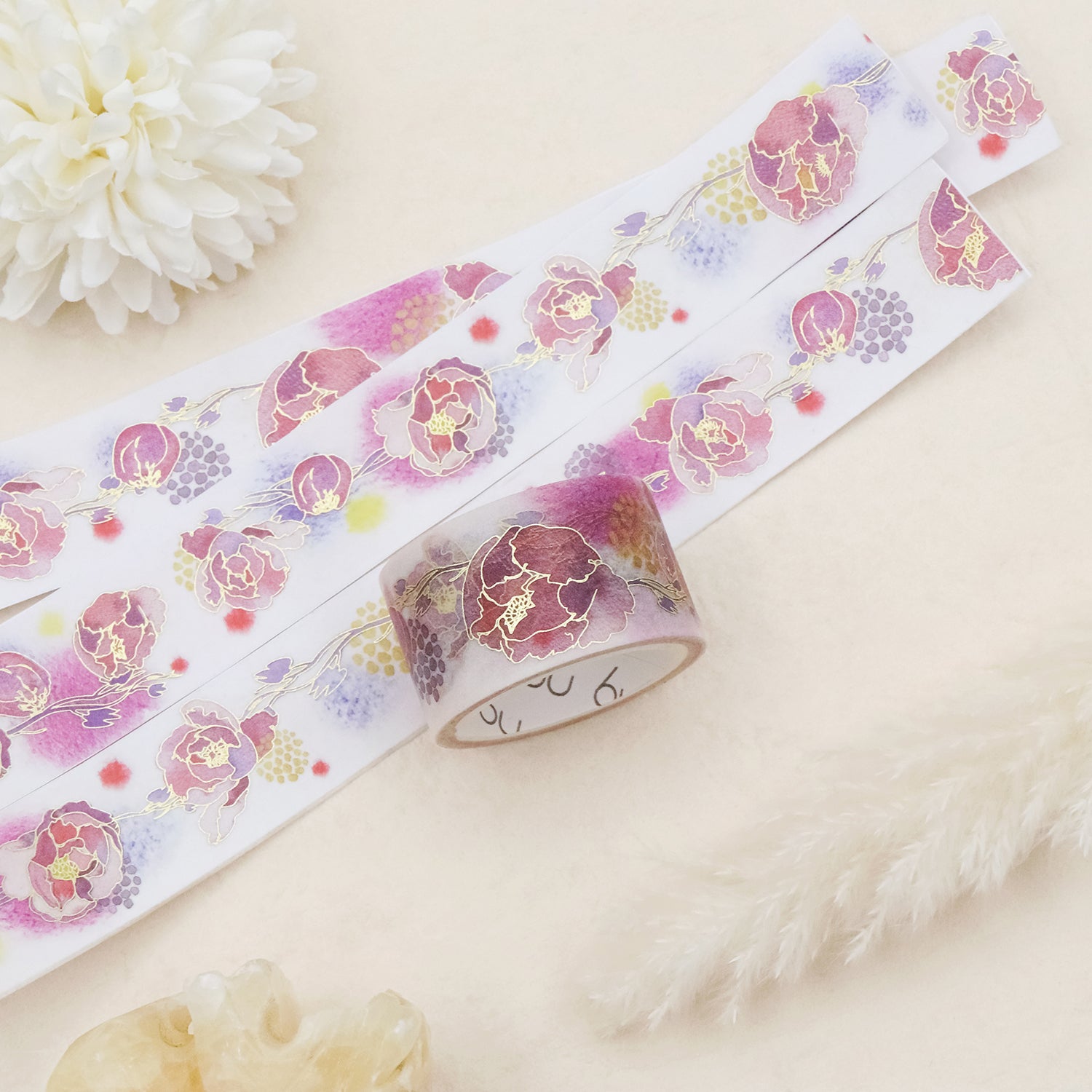 Stamprints Chinese-style Flower Hand Account Material DIY Tape 2