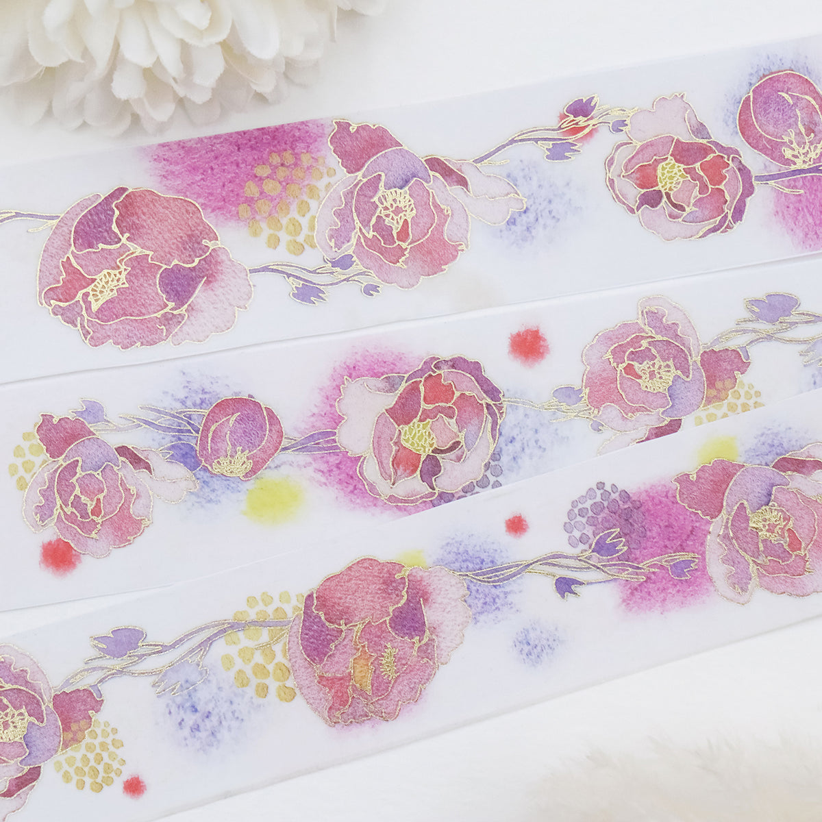 Stamprints Chinese-style Flower Hand Account Material DIY Tape 3