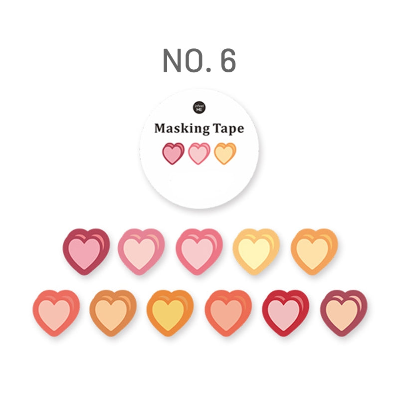 Stamprints Colored Heart Tape 9