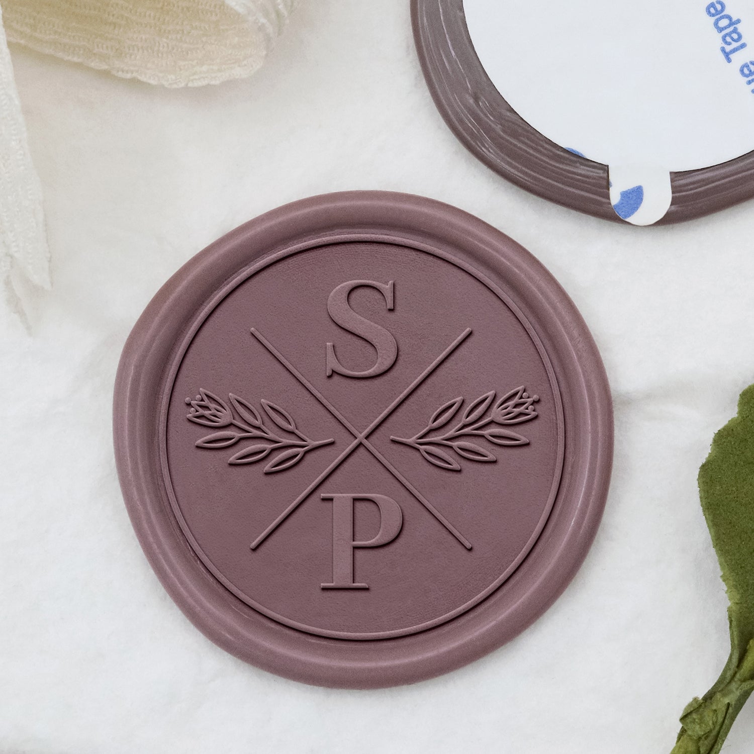 Stamprints Custom Tulip Wedding Monogram Wax Seal Stickers 1