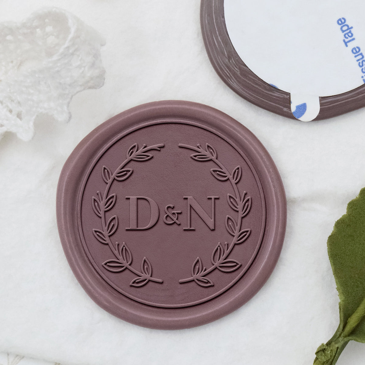 Modernist Wedding Monogram Adhesive Wax Seals #3389 Bundle with
