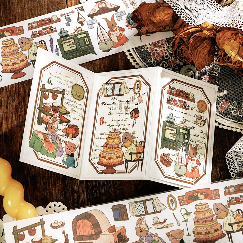 Rabbit Washi Sticker - Picnic, Gathering, Food1