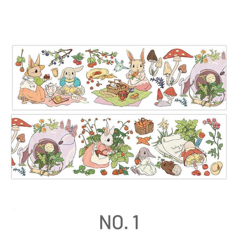Rabbit Washi Sticker - Picnic, Gathering, Food4