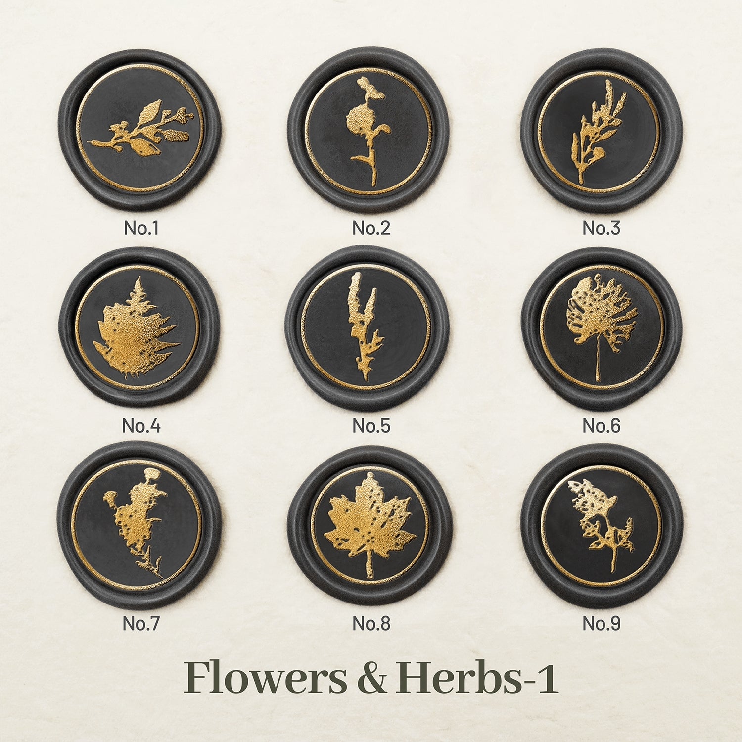 Stamprints Flowers Herbs Wax Seal Stamp design 1