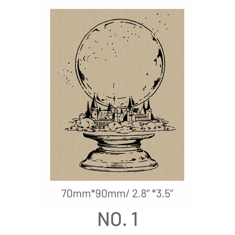 Stamprints Glass Bottle Collage Rubber Stamps 4