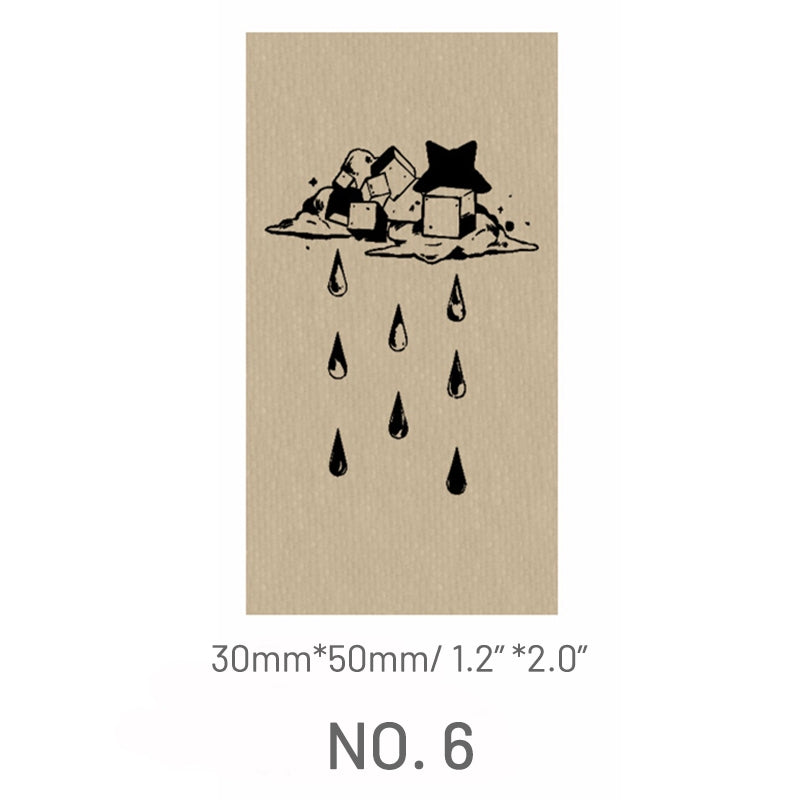 Stamprints Glass Bottle Collage Rubber Stamps 9