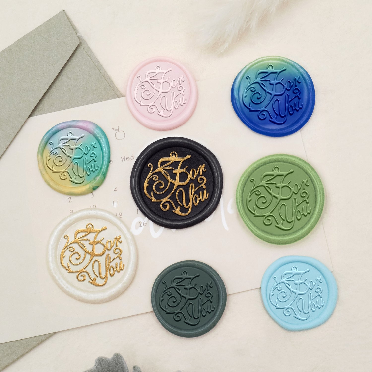 Stamprints Greeting Wax Seal Stamp - For You 3