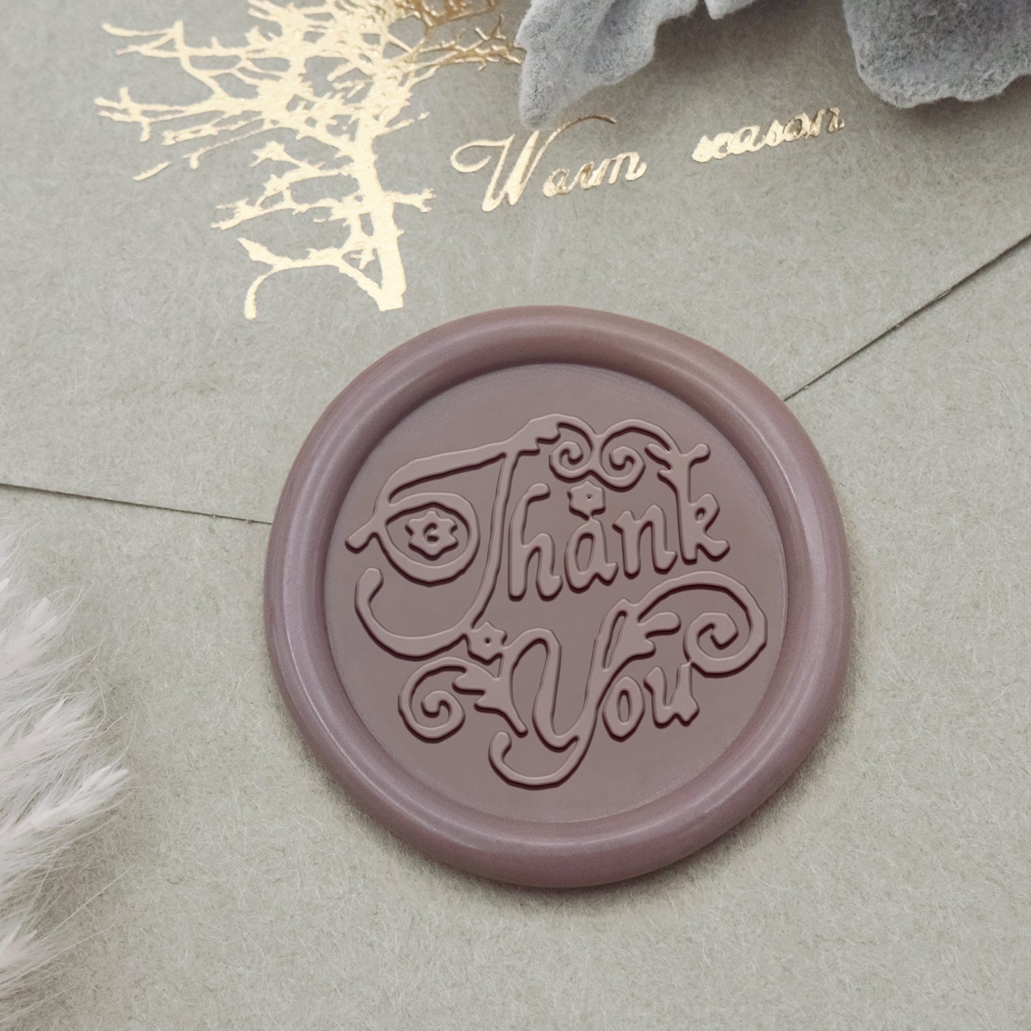 Stamprints Greeting Wax Seal Stamp - Thank You 1