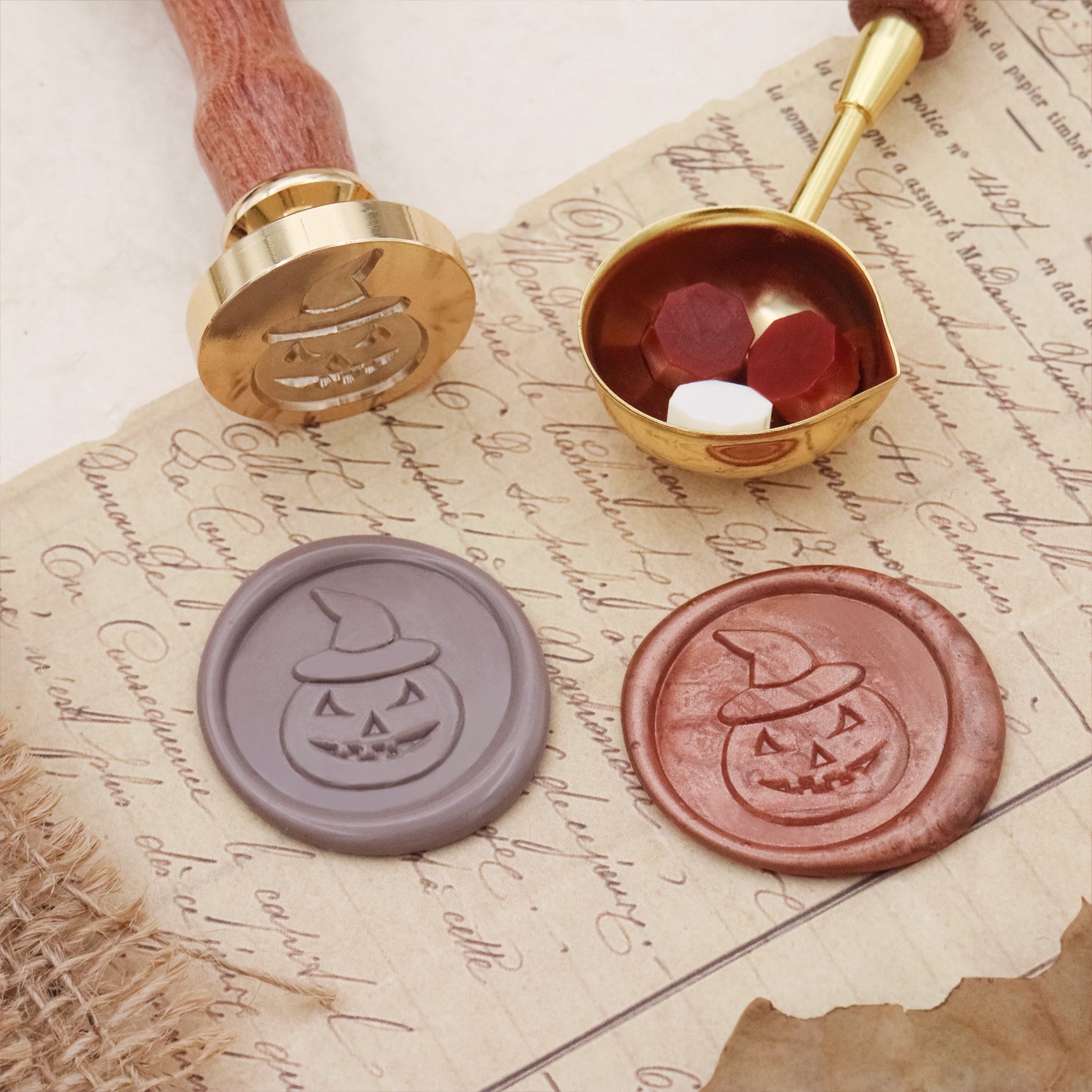 Ready Made Wax Seal Stamp - 3D Relief Halloween and Gothic Wax Seal Stamp (9 Design)