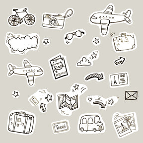 Stamprints Hand Drawn Doodle Stickers 1