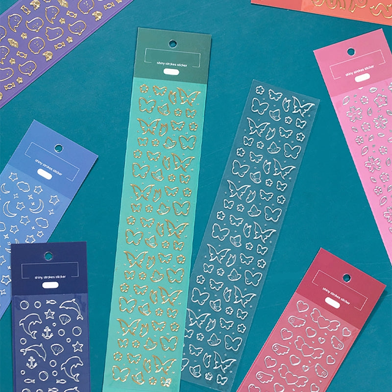 Stamprints Hot Stamping and Silvering PET Small Stickers 2