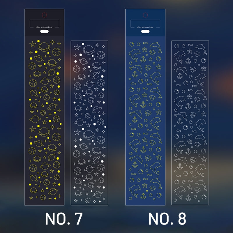 Stamprints Hot Stamping and Silvering PET Small Stickers 7