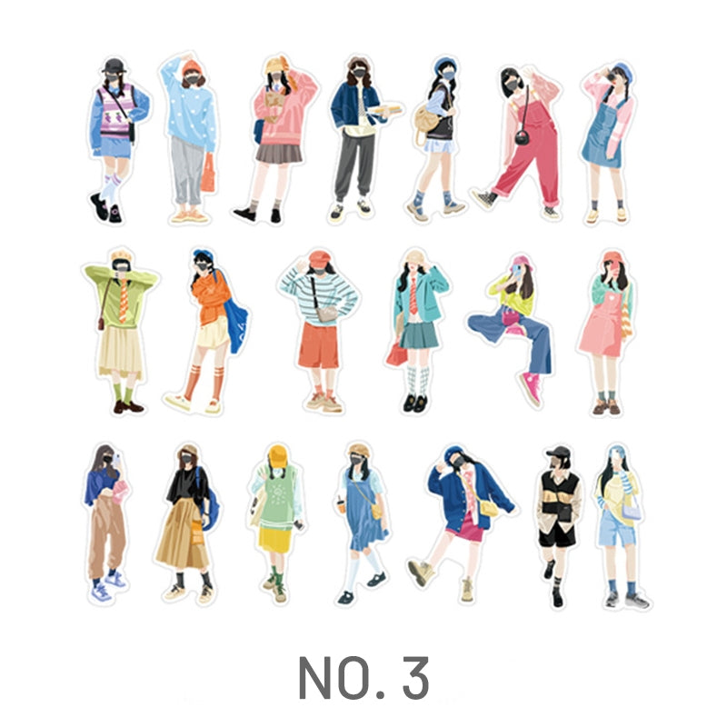 40PCS People Stickers People Stickers for Journaling Scrapbooking Journal  Stickers Fashion Girls Stickers for Photo Album Scrapb