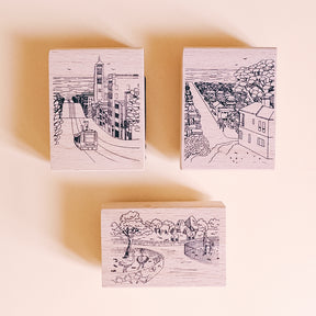 Stamprints Landscape Illustration Rubber Stamp 1