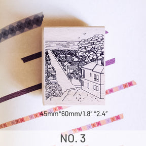 Stamprints Landscape Illustration Rubber Stamp 5