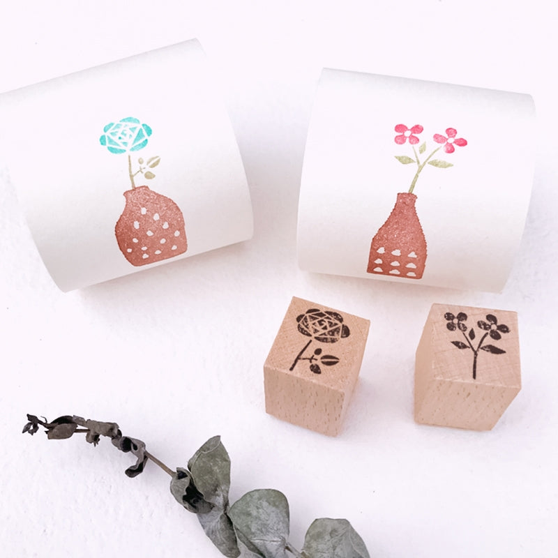 Stamprints Literary Personalized Flowers Rubber Stamp 2