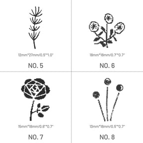 Stamprints Literary Personalized Flowers Rubber Stamp 5