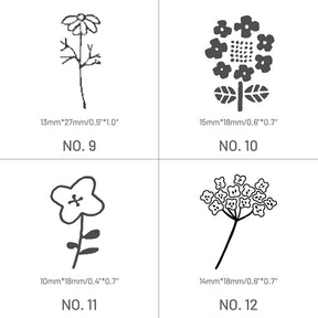 Stamprints Literary Personalized Flowers Rubber Stamp 6