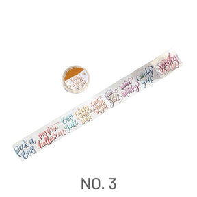 Words Colorful Washi Tape - English, Text, Phrases, Discourse7