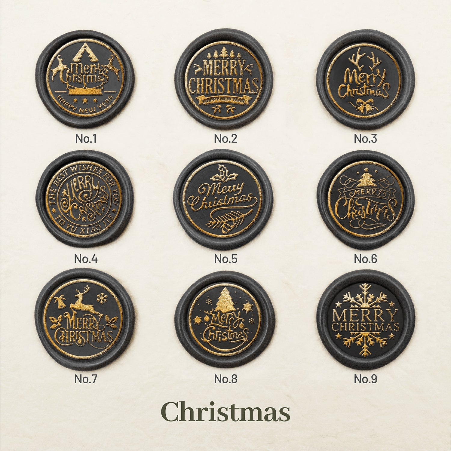 Oval Merry Christmas Wax Seal Stamp – B Goods Lettering