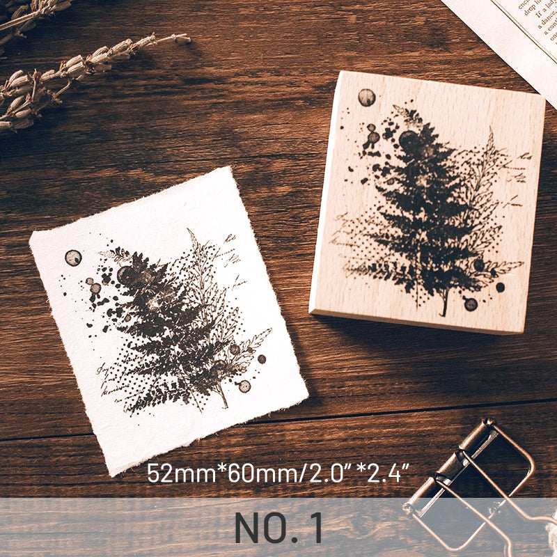 Stamprints Mottled Ink Ferns Rubber Stamp 4