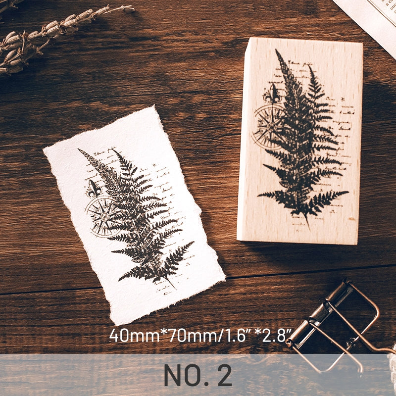 Stamprints Mottled Ink Ferns Rubber Stamp 5