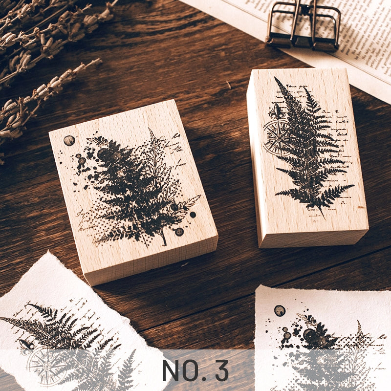 Stamprints Mottled Ink Ferns Rubber Stamp 6