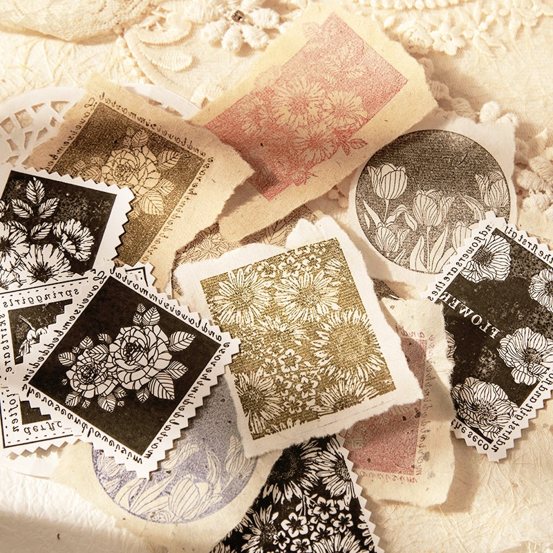 Stamprints Night Summer Flower Sea Series Rubber Stamps 2