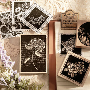 Stamprints Night Summer Flower Sea Series Rubber Stamps 3