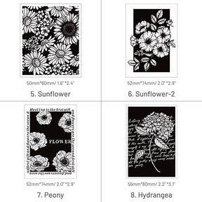 Stamprints Night Summer Flower Sea Series Rubber Stamps 5