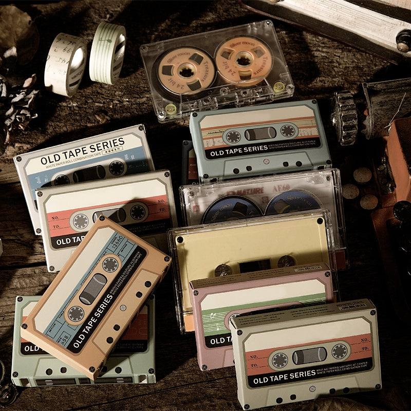Retro Cassette Dual-Material Tape - Music, Date, Table, Arrow