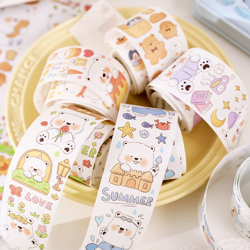 Stamprints Polar Bear Diary Series Cartoon Animal Tape 3