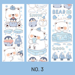 Stamprints Polar Bear Diary Series Cartoon Animal Tape 6