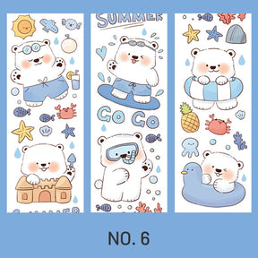 Stamprints Polar Bear Diary Series Cartoon Animal Tape 9