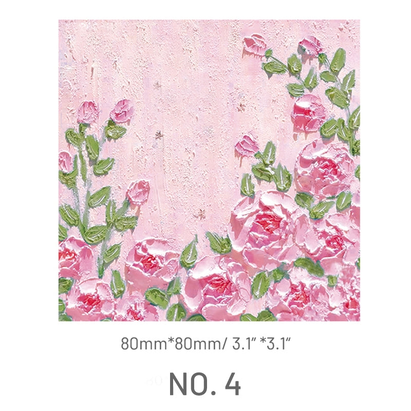 Stamprints Romantic Flower Oil Painting Style Material Paper 7