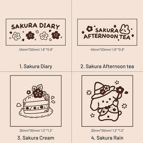 Stamprints Sakura Decorative Series Rubber Stamp 4