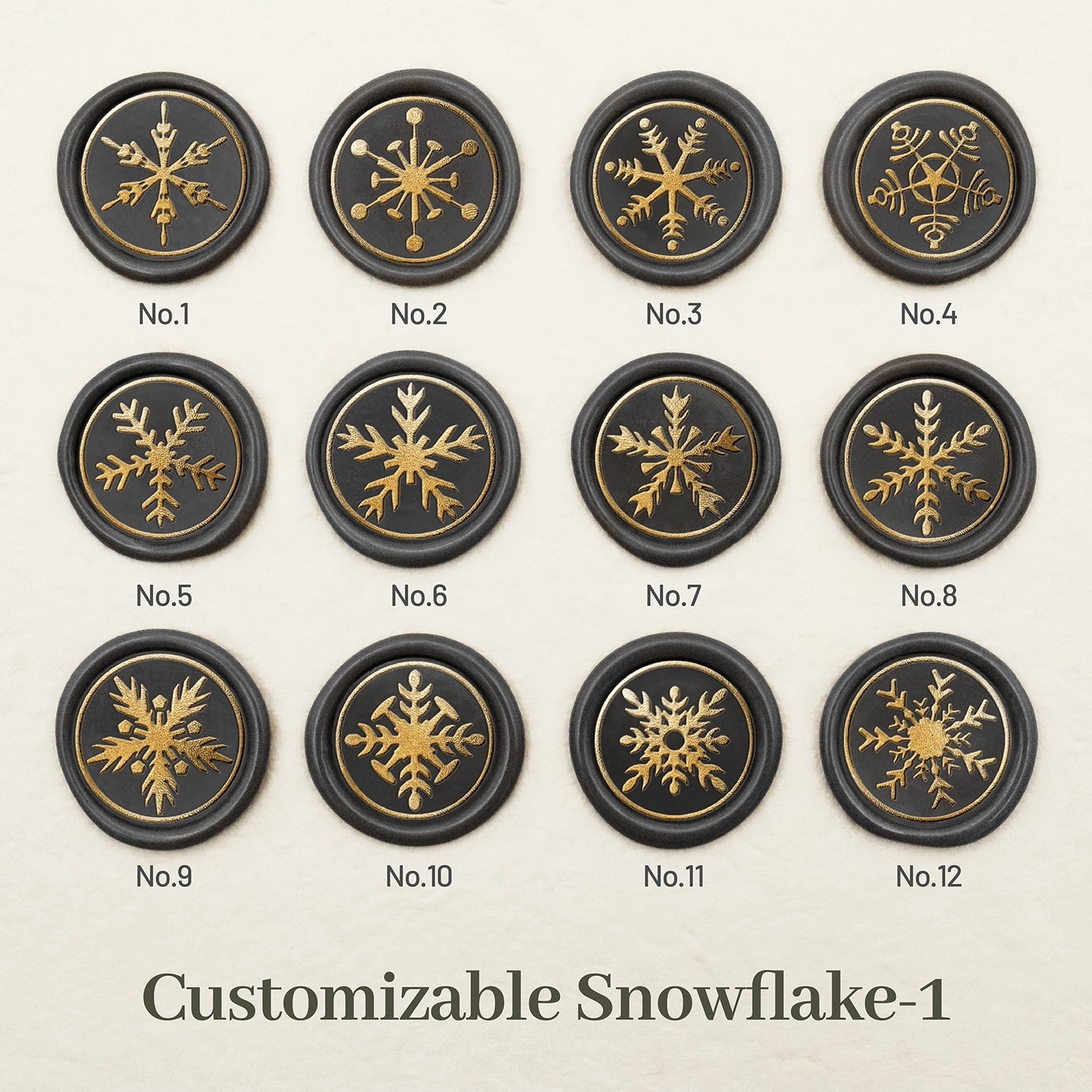 Stamprints Snowflake Wax Seal Stamp color 1