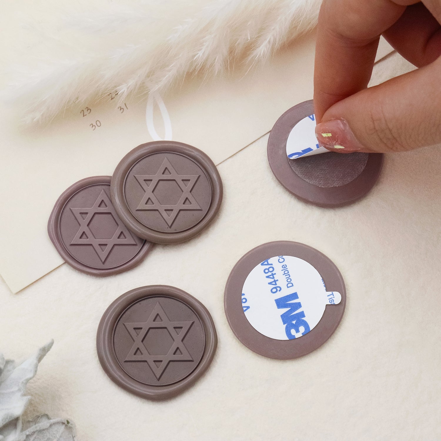 Stamprints Star Of David Wax-adhesive Wax Seal Stickers - style 12-2